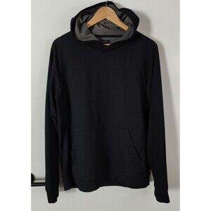 Huckberry Proof Size Large Sweatshirt Rayon Black Hoodie Stretch Pullover